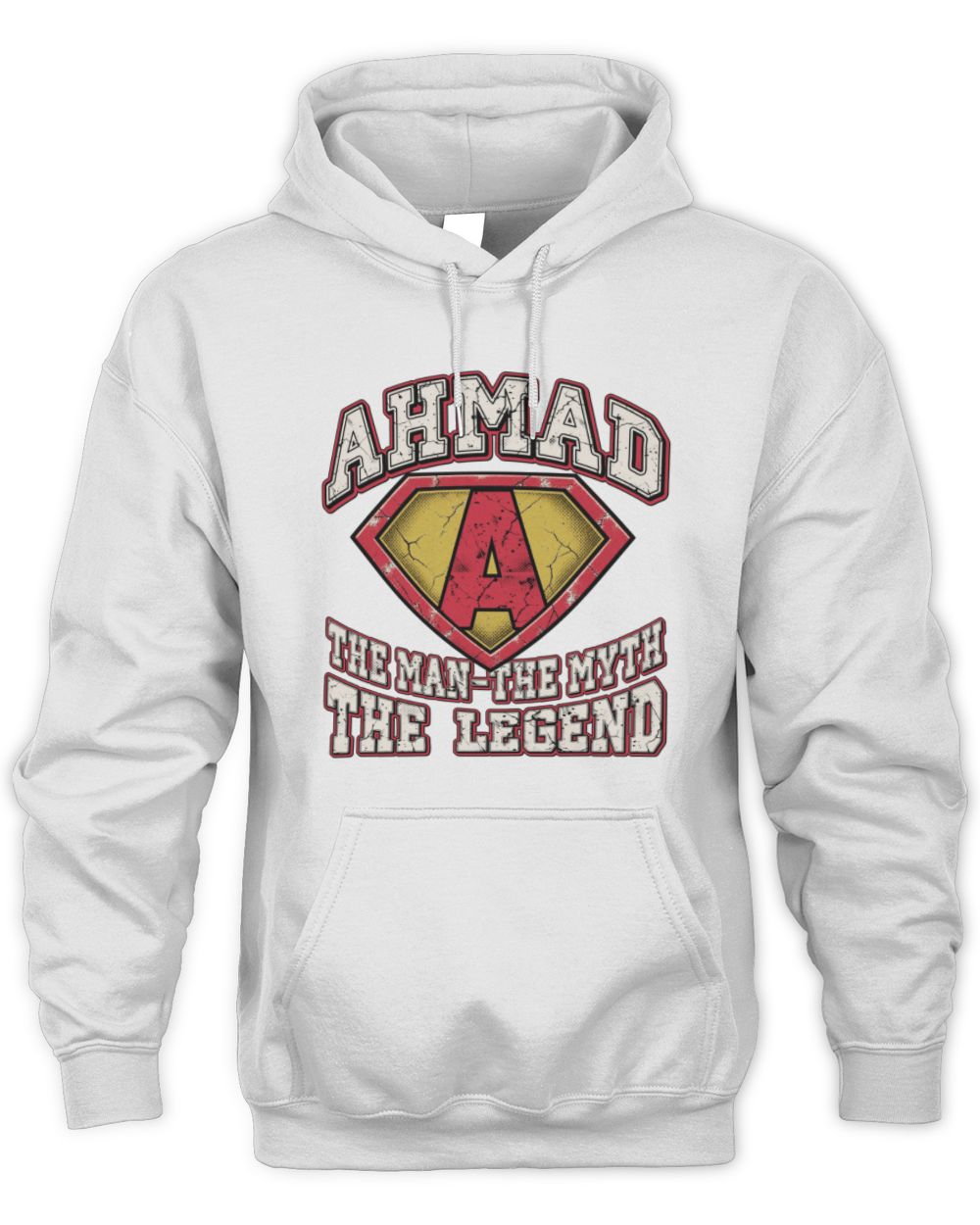 The Man The Myth The Legend Superman Graphic T-Shirt AHMAD M1-74 / Unisex Hoodie / white