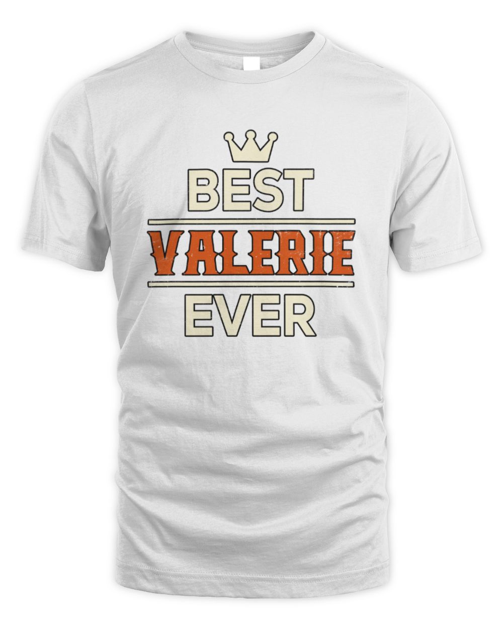 Best Your Name With Crown Shirt VALERIE M1-59 / Unisex Standard T-Shirt / white