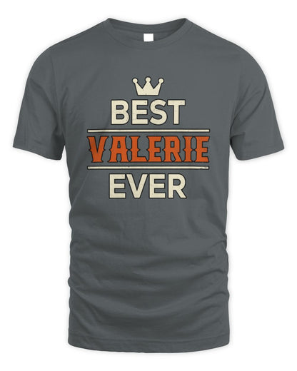 Best Your Name With Crown Shirt VALERIE M1-59 / Unisex Standard T-Shirt / charcoal