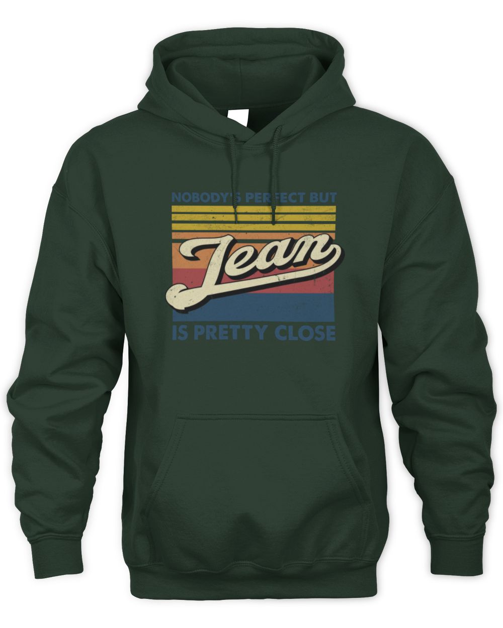 Nobody's Perfect But Your Name Is Pretty Close Retro Shirt JEAN M1-65 / Unisex Hoodie / forest green