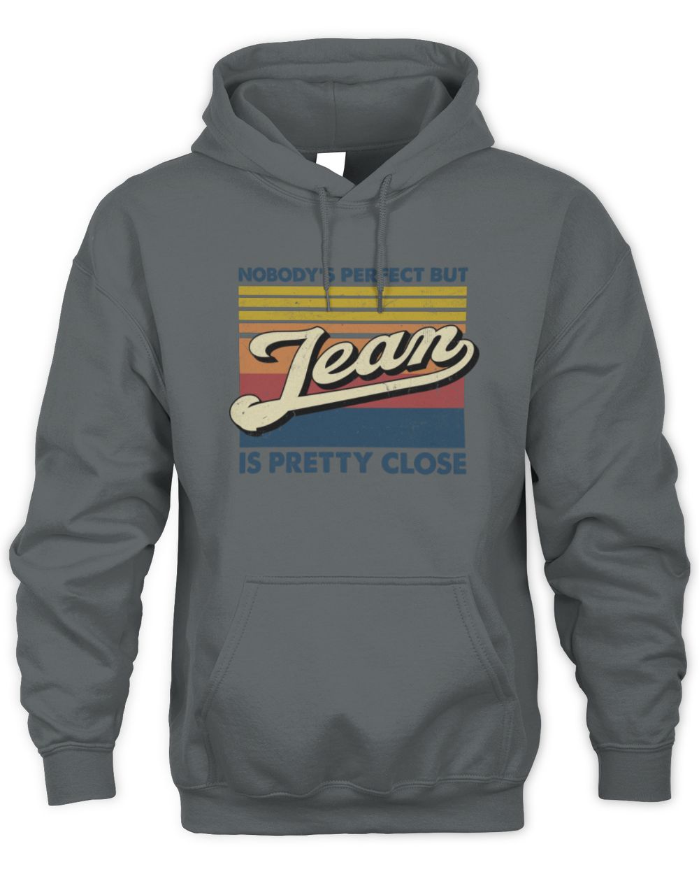 Nobody's Perfect But Your Name Is Pretty Close Retro Shirt JEAN M1-65 / Unisex Hoodie / charcoal