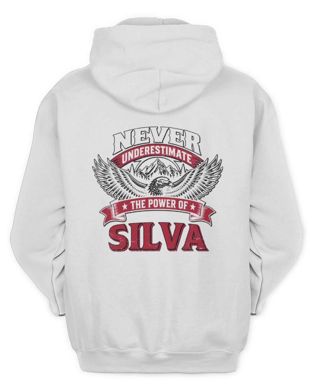Never Underestimate Your Name Eagle Mountain Shirt SILVA M1-61 / Unisex Hoodie / white
