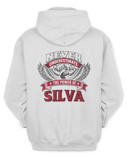 Never Underestimate Your Name Eagle Mountain Shirt SILVA M1-61 / Unisex Hoodie / white