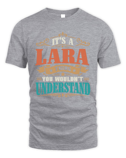 It’s a Name Thing Personalized Retro T-Shirt LARA M1-47 / Unisex Standard T-Shirt / sport grey