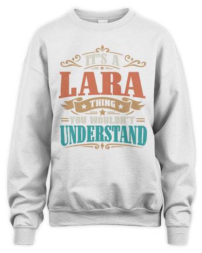 It’s a Name Thing Personalized Retro T-Shirt LARA M1-47 / Unisex Sweatshirt / white