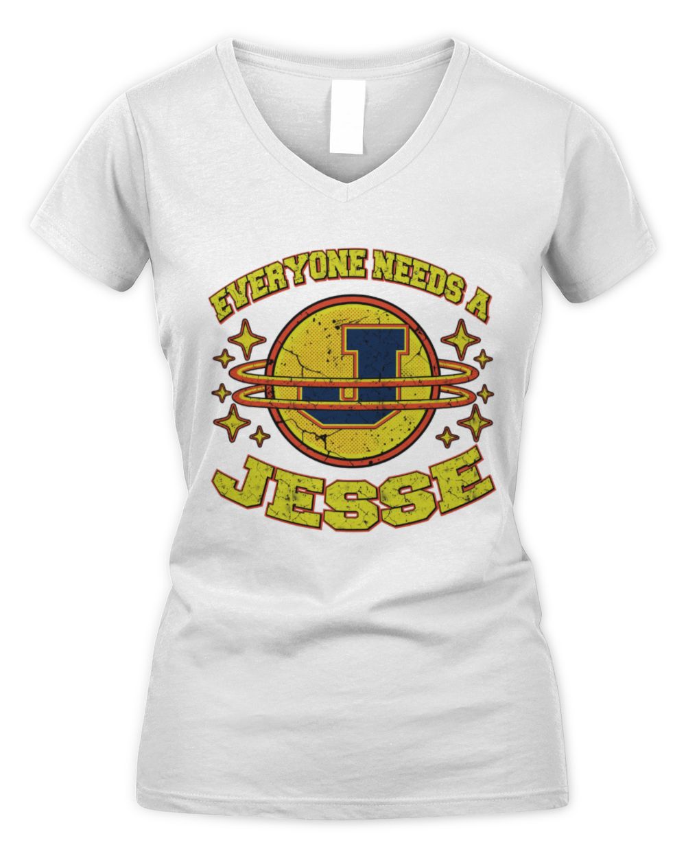 Everyone Needs a Your Name Shirt JESSE M1-76 / Women's V-Neck T-Shirt / white
