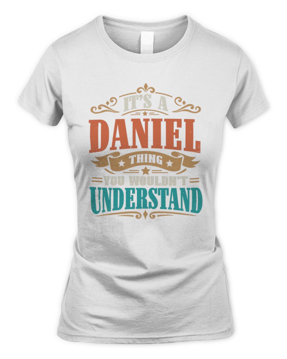 It’s a Name Thing Personalized Retro T-Shirt DANIEL M1-47 / Women's Standard T-Shirt / white