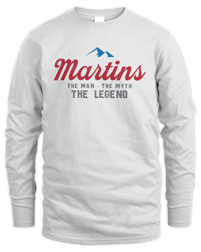 The Man The Myth The Legend Coors Light Beer T-Shirt MARTINS M1-S84 / Men's Long Sleeved T-Shirt / white