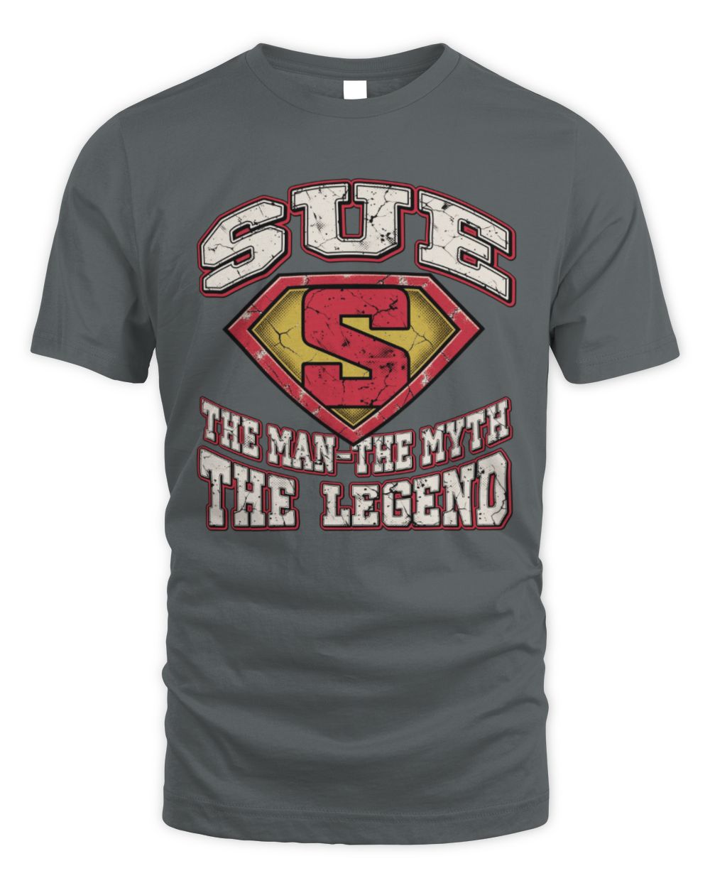 The Man The Myth The Legend Superman Graphic T-Shirt SUE M1-74 / Unisex Standard T-Shirt / charcoal