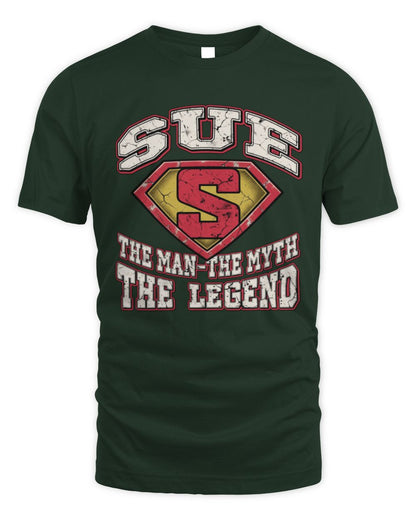 The Man The Myth The Legend Superman Graphic T-Shirt SUE M1-74 / Unisex Standard T-Shirt / forest green