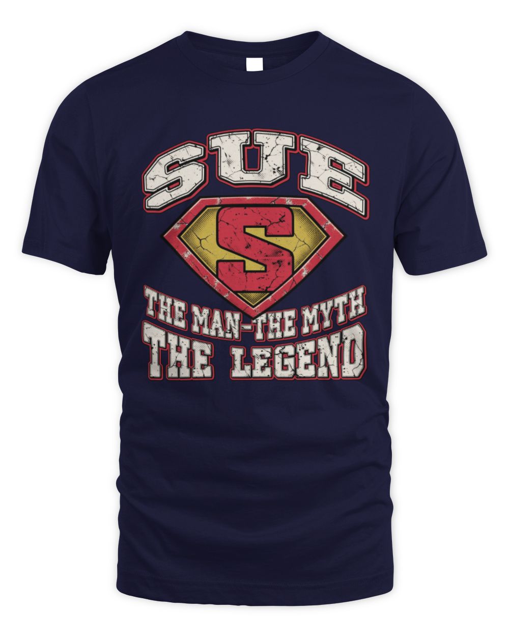 The Man The Myth The Legend Superman Graphic T-Shirt SUE M1-74 / Unisex Standard T-Shirt / navy