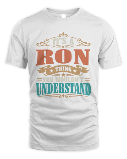 It’s a Name Thing Personalized Retro T-Shirt RON M1-47 / Unisex Standard T-Shirt / white