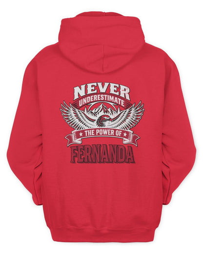 Never Underestimate Your Name Eagle Mountain Shirt FERNANDA M1-61 / Unisex Hoodie / red