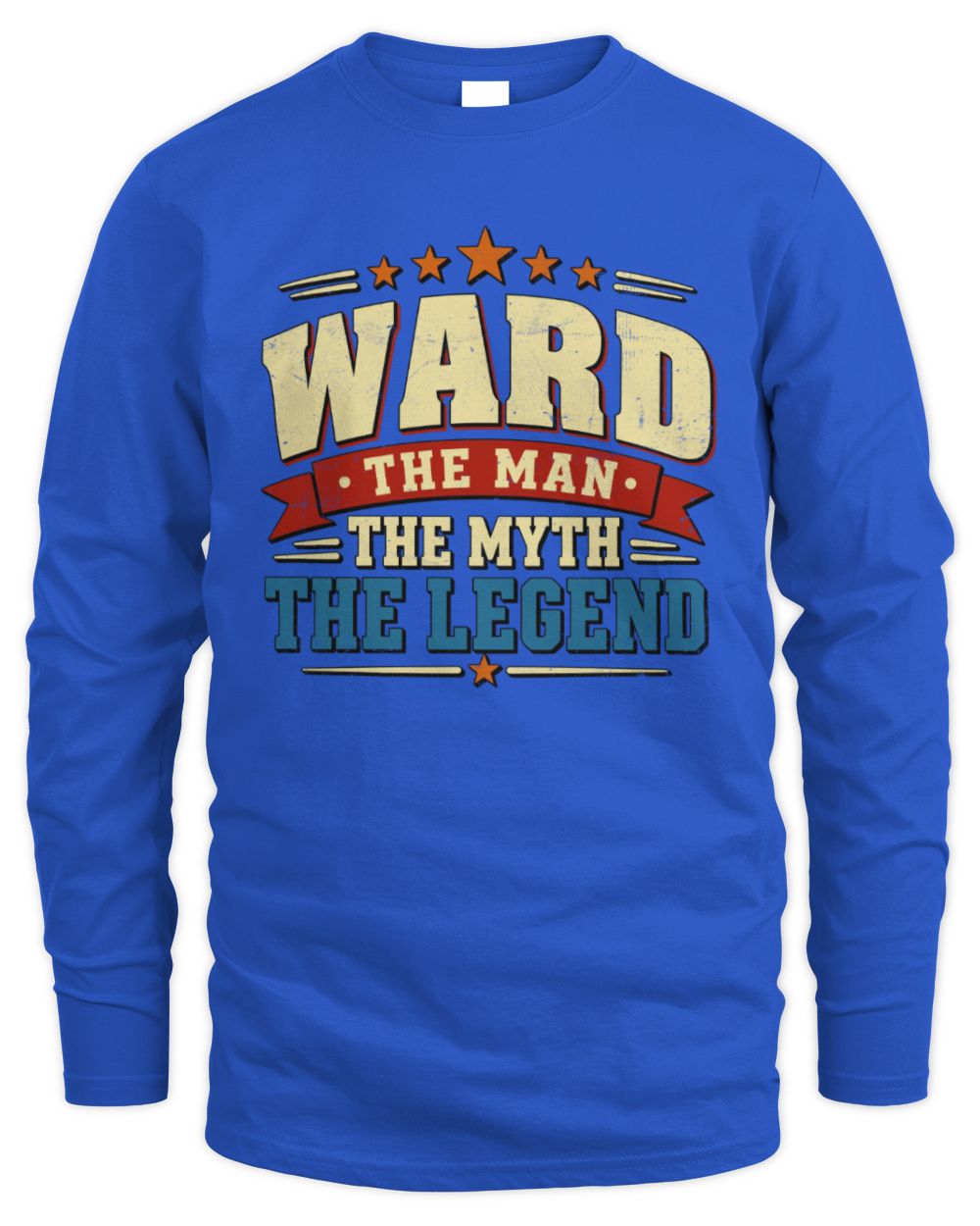 The Man The Myth The Legend Ribbon Vintage T-Shirt WARD M1-56 / Men's Long Sleeved T-Shirt / royal