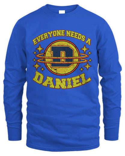 Everyone Needs a Your Name Shirt DANIEL M1-76 / Men's Long Sleeved T-Shirt / royal