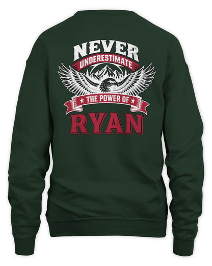 Never Underestimate Your Name Eagle Mountain Shirt RYAN M1-61 / Unisex Sweatshirt / forest green