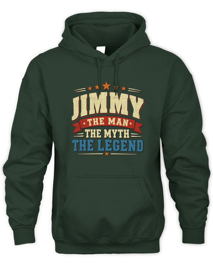The Man The Myth The Legend Ribbon Vintage T-Shirt JIMMY M1-56 / Unisex Hoodie / forest green