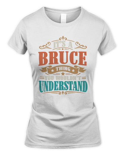 It’s a Name Thing Personalized Retro T-Shirt BRUCE M1-47 / Women's Standard T-Shirt / white