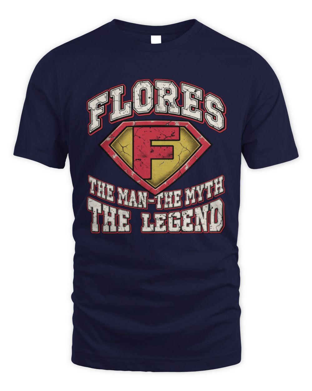 The Man The Myth The Legend Superman Graphic T-Shirt FLORES M1-74 / Unisex Standard T-Shirt / navy