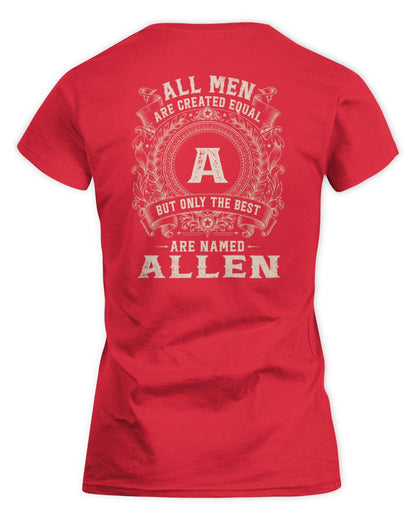 All Men Are Created Equal Cool Logo Shirt ALLEN M1-60 / Women's Standard T-Shirt / red