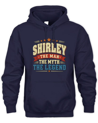 The Man The Myth The Legend Ribbon Vintage T-Shirt SHIRLEY M1-56 / Unisex Hoodie / navy