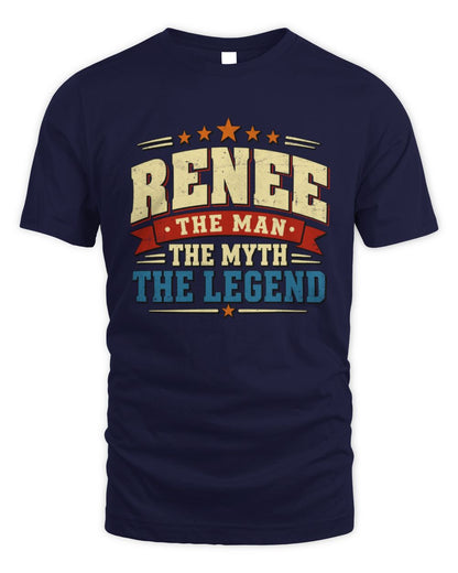 The Man The Myth The Legend Ribbon Vintage T-Shirt RENEE M1-56 / Unisex Standard T-Shirt / navy