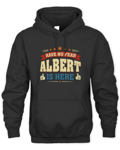 Have No Fear Your Name Is Here Cool Graphic T-Shirt ALBERT M1-71 / Unisex Hoodie / black