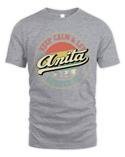 Keep Calm Let Your Name Handle It Retro T-Shirt ANITA M1-54 / Unisex Standard T-Shirt / sport grey