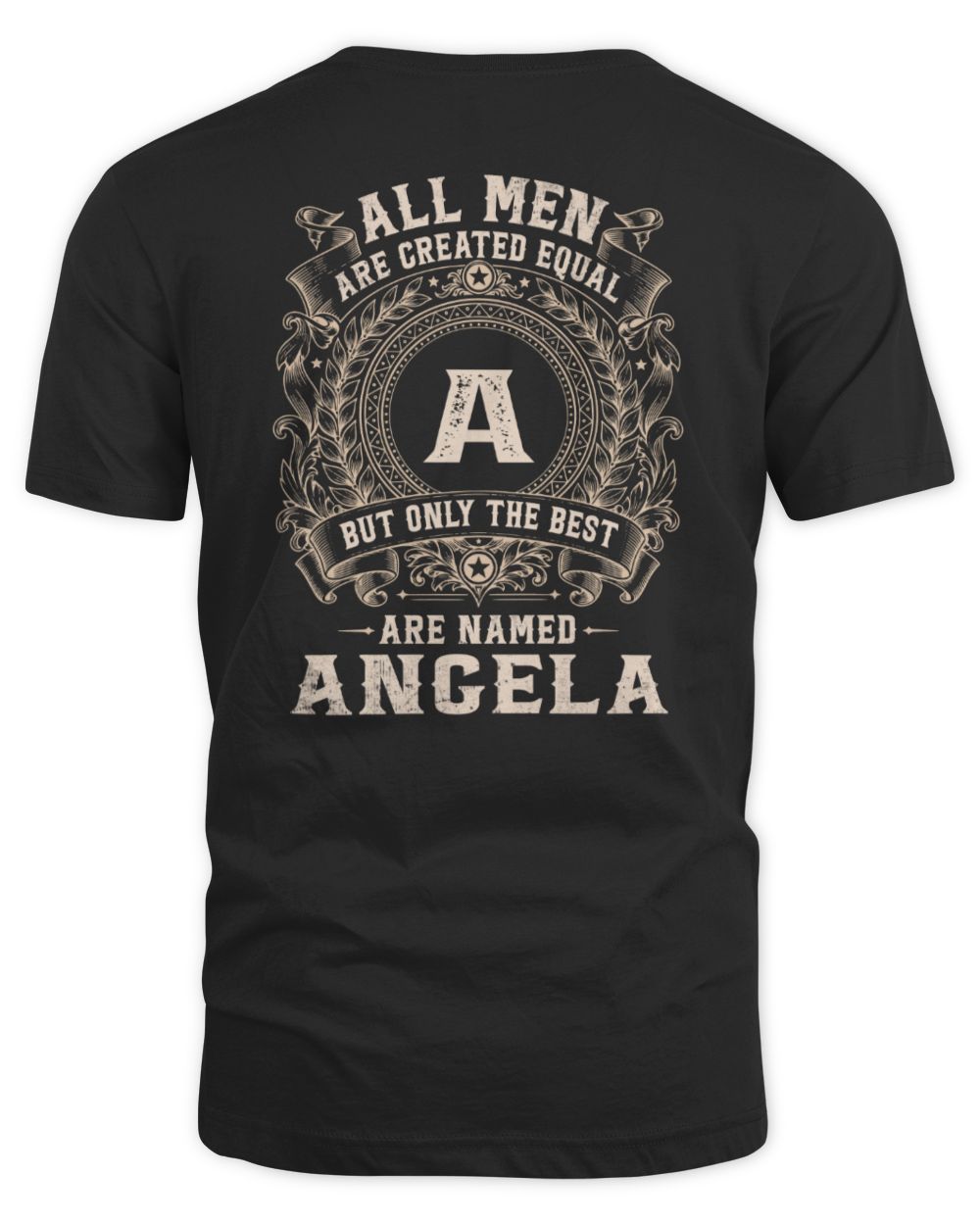 All Men Are Created Equal Cool Logo Shirt ANGELA M1-60 / Unisex Standard T-Shirt / black