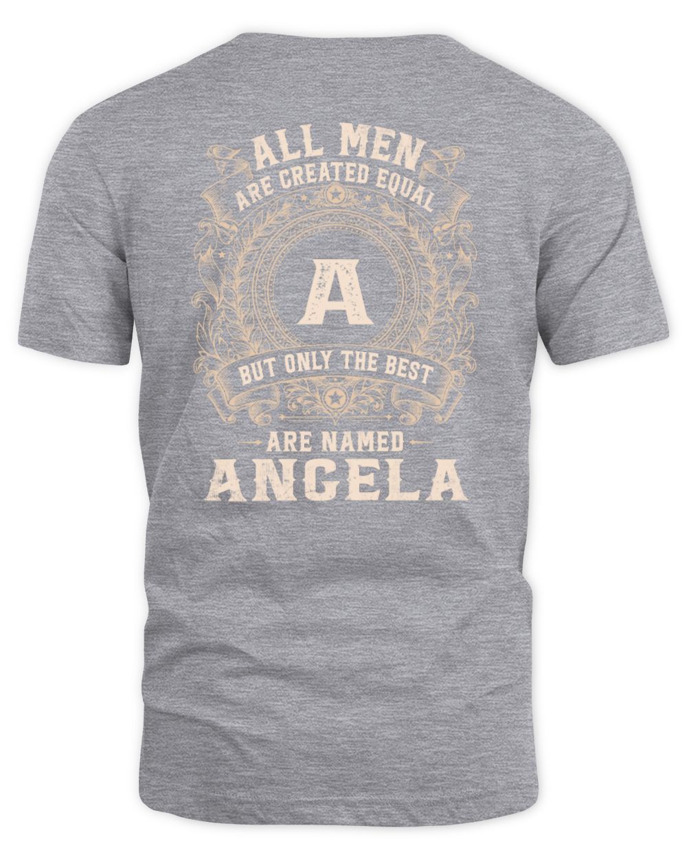 All Men Are Created Equal Cool Logo Shirt ANGELA M1-60 / Unisex Standard T-Shirt / sport grey