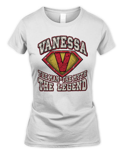 The Man The Myth The Legend Superman Graphic T-Shirt VANESSA M1-74 / Women's Standard T-Shirt / white