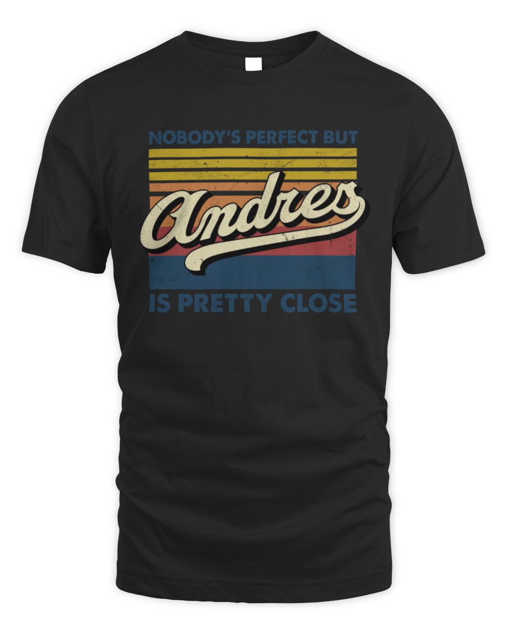 Nobody's Perfect But Your Name Is Pretty Close Retro Shirt ANDRES M1-65 / Unisex Standard T-Shirt / black