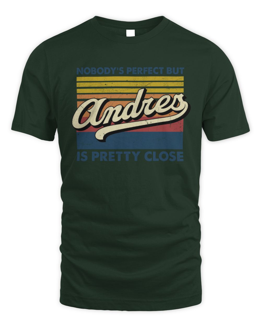 Nobody's Perfect But Your Name Is Pretty Close Retro Shirt ANDRES M1-65 / Unisex Standard T-Shirt / forest green