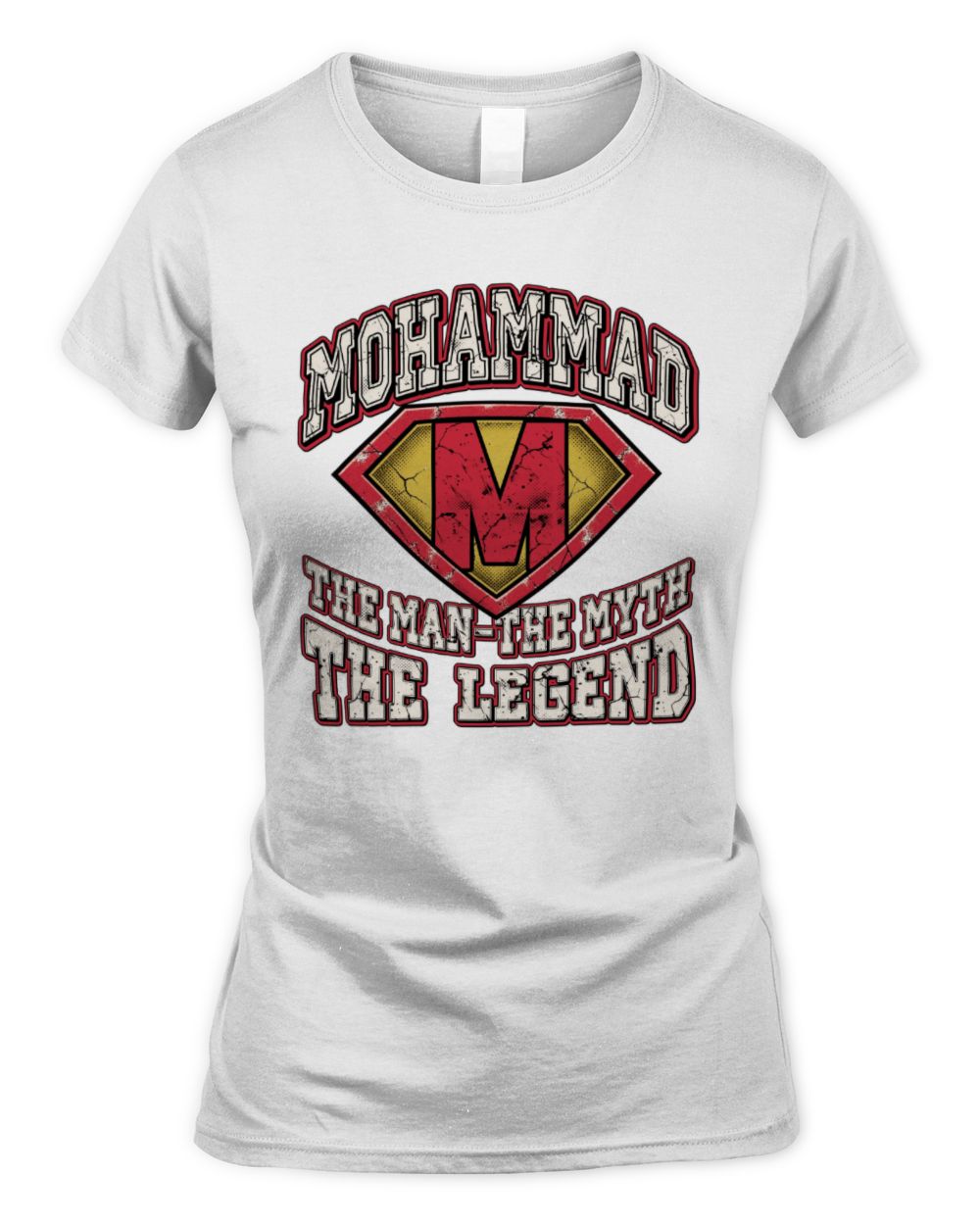 The Man The Myth The Legend Superman Graphic T-Shirt MOHAMMAD M1-74 / Women's Standard T-Shirt / white