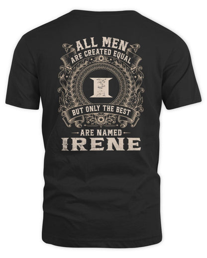 All Men Are Created Equal Cool Logo Shirt IRENE M1-60 / Unisex Standard T-Shirt / black