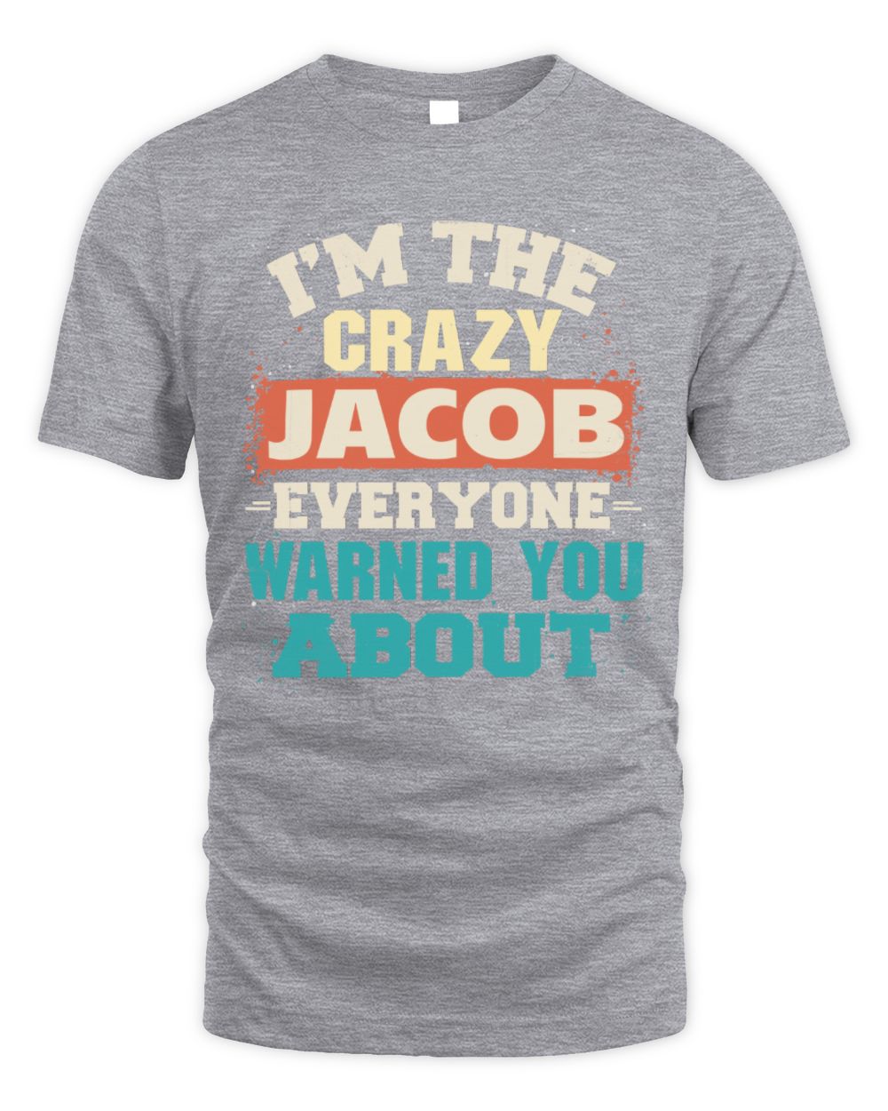 I'm the Crazy One Everyone Warned You About Retro Graphic T-Shirt JACOB M1-70 / Unisex Standard T-Shirt / sport grey