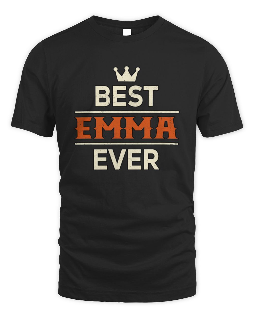 Best Your Name With Crown Shirt EMMA M1-59 / Unisex Standard T-Shirt / black
