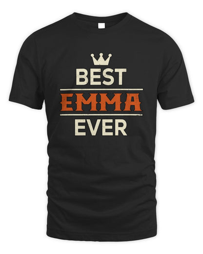 Best Your Name With Crown Shirt EMMA M1-59 / Unisex Standard T-Shirt / black