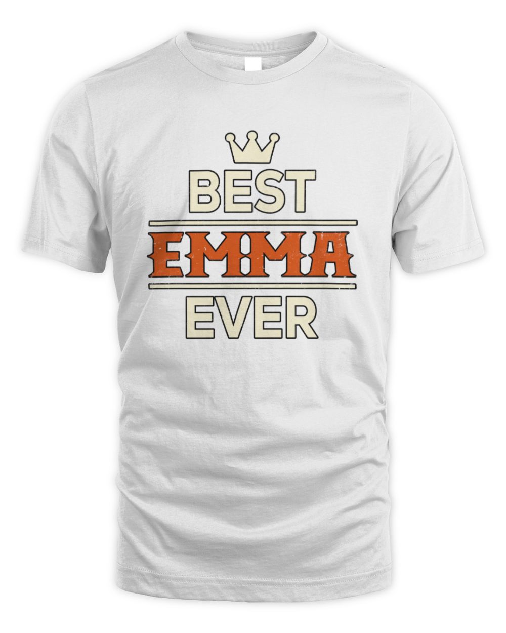Best Your Name With Crown Shirt EMMA M1-59 / Unisex Standard T-Shirt / white