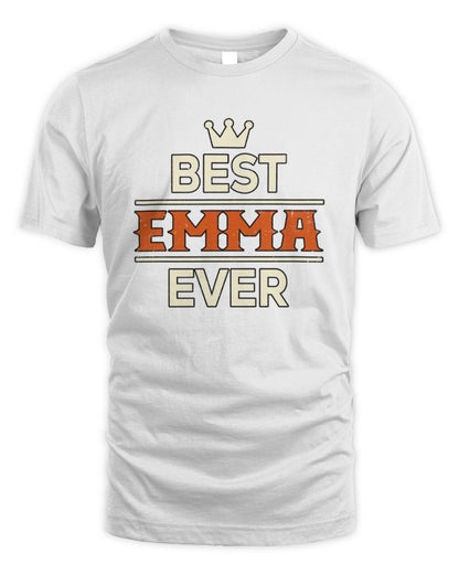 Best Your Name With Crown Shirt EMMA M1-59 / Unisex Standard T-Shirt / white