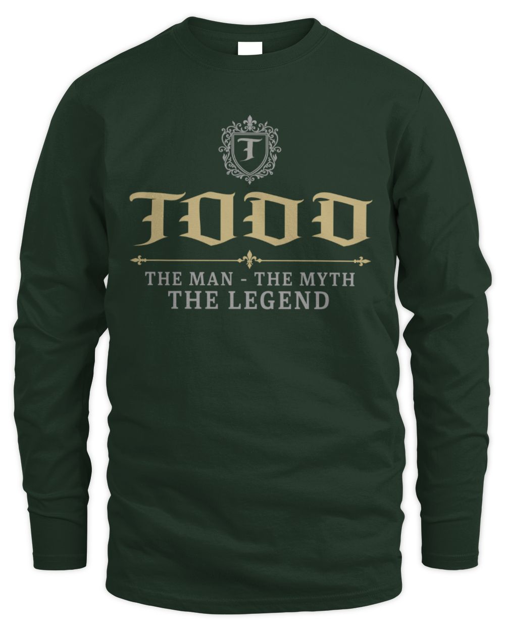The Man The Myth The Legend Western Shirt TODD M1-78 / Men's Long Sleeved T-Shirt / forest green