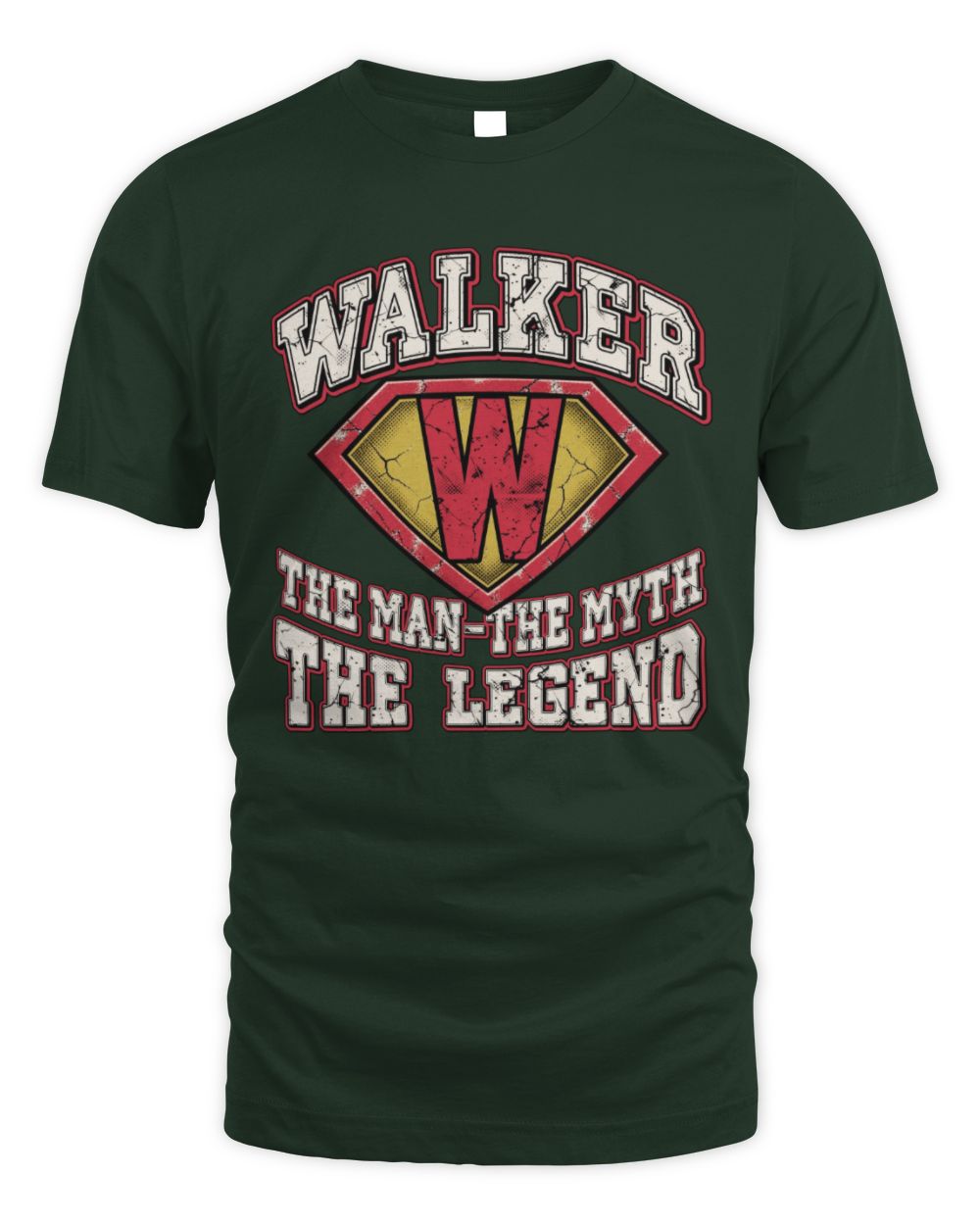The Man The Myth The Legend Superman Graphic T-Shirt WALKER M1-74 / Unisex Standard T-Shirt / forest green