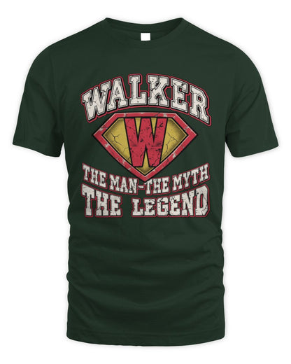The Man The Myth The Legend Superman Graphic T-Shirt WALKER M1-74 / Unisex Standard T-Shirt / forest green