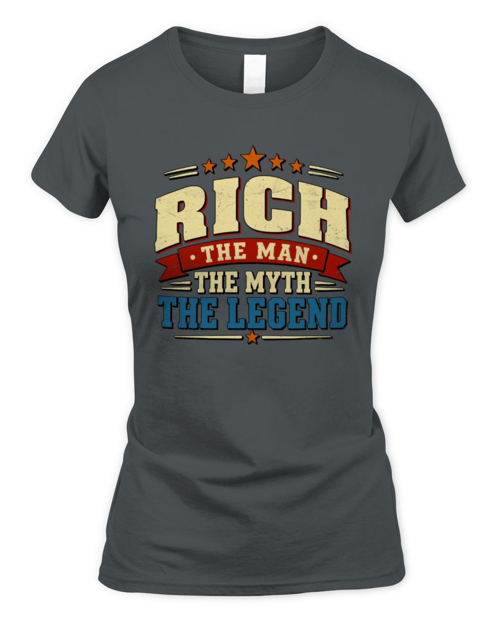 The Man The Myth The Legend Ribbon Vintage T-Shirt RICH M1-56 / Women's Standard T-Shirt / charcoal