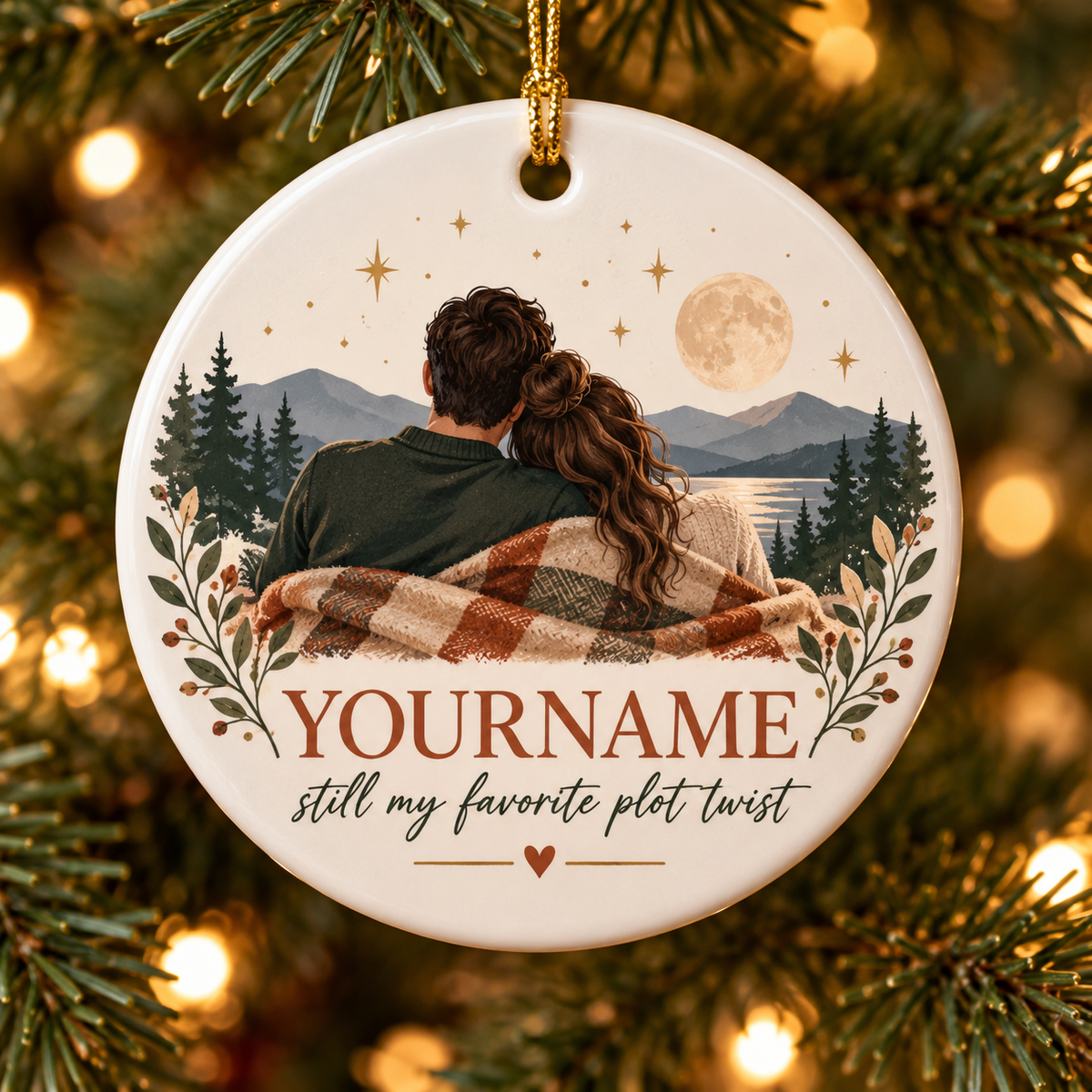 Still My Favorite Plot Twist - Personalized Ceramic Ornament