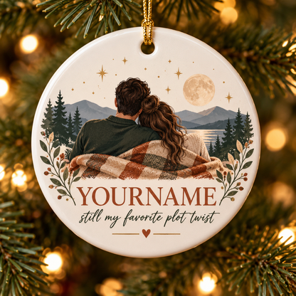Still My Favorite Plot Twist - Personalized Ceramic Ornament