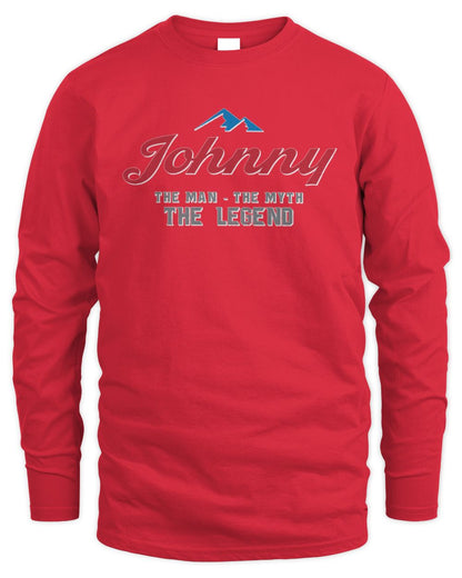 The Man The Myth The Legend Coors Light Beer T-Shirt JOHNNY M1-S84 / Men's Long Sleeved T-Shirt / red