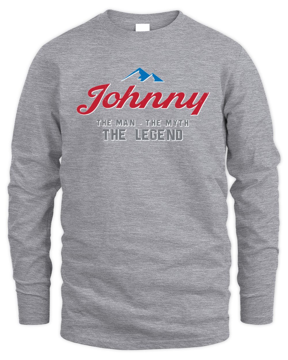 The Man The Myth The Legend Coors Light Beer T-Shirt JOHNNY M1-S84 / Men's Long Sleeved T-Shirt / sport grey