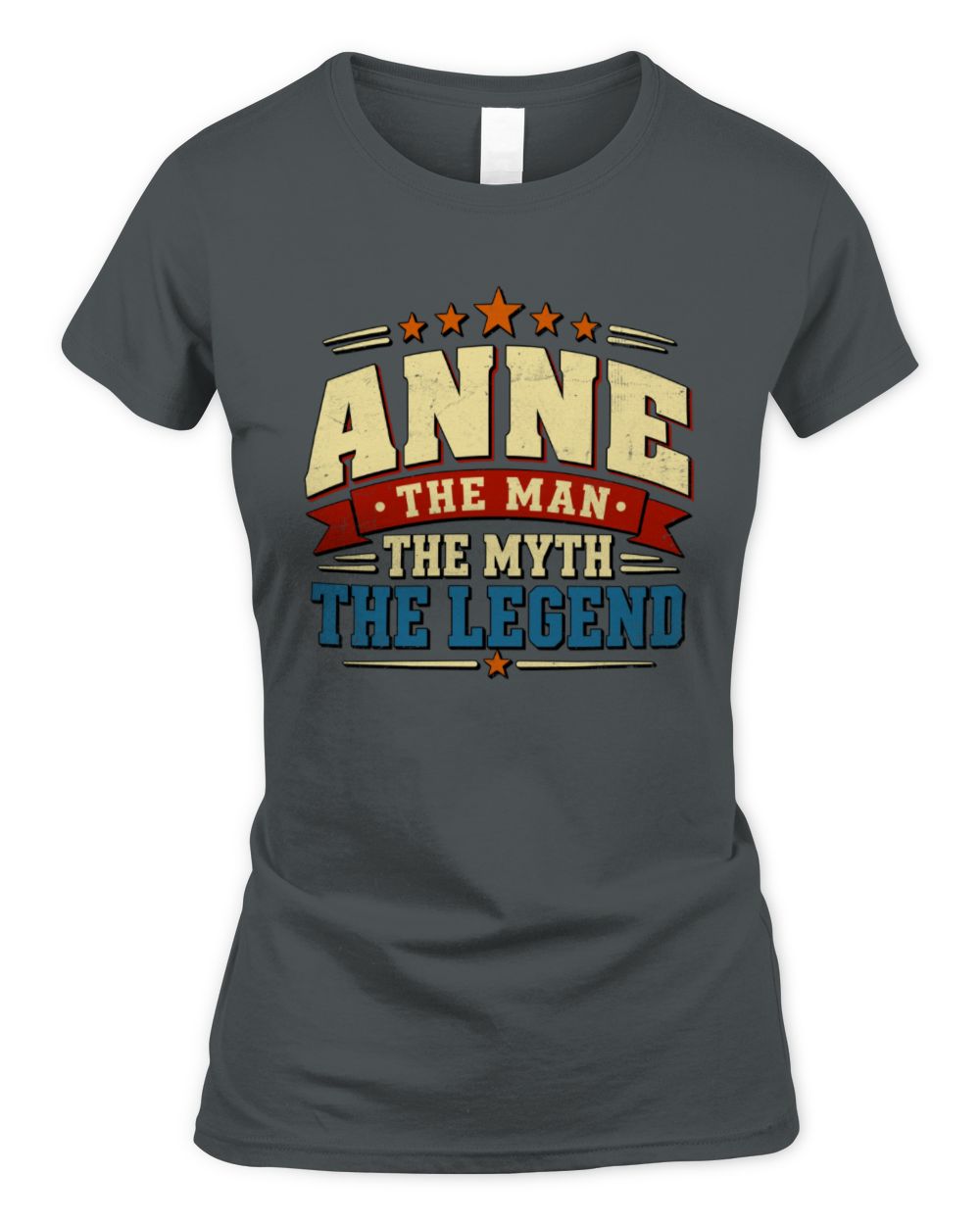 The Man The Myth The Legend Ribbon Vintage T-Shirt ANNE M1-56 / Women's Standard T-Shirt / charcoal