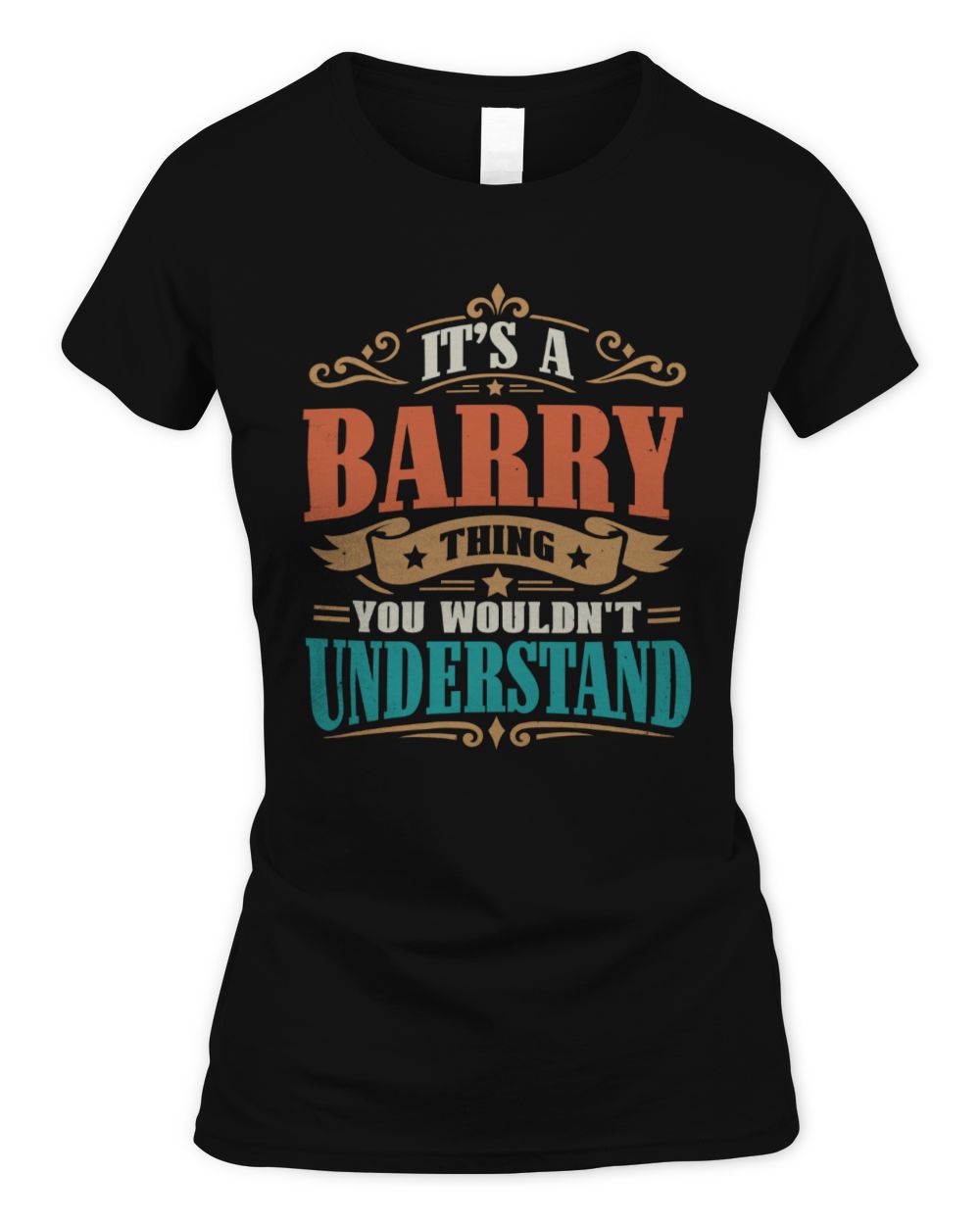 It’s a Name Thing Personalized Retro T-Shirt BARRY M1-47 / Women's Standard T-Shirt / black